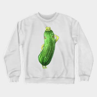 "I love veggies" Cucumber Cute Watercolour Crewneck Sweatshirt